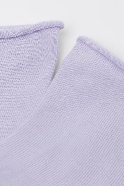 Purple Cotton Band less Short Socks, , large image number 1