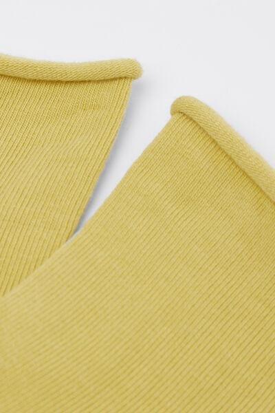 Green Cotton Band less Short Socks, , large image number 1