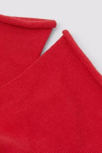 Red Band less Short Cotton Socks, 5501_697D, large image number 1