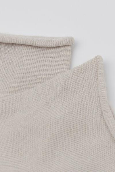 Grey Band less Cotton Short Socks, 5501_703D, medium