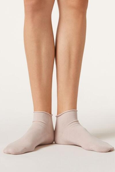Pink Bandless Short Socks, , large image number 1