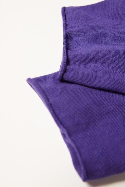 Violet Cotton Bandless Short Socks, 5501_9325, large image number 1