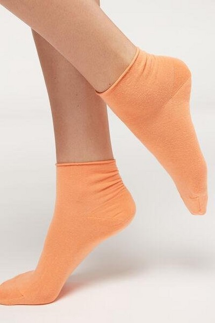 Calzedonia - ARANCIO SORBETTO Cotton Bandless Short Socks