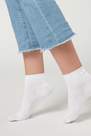 Calzedonia - White Extra Short Flat-Knit Bandless Cotton Socks, Women - One-Size