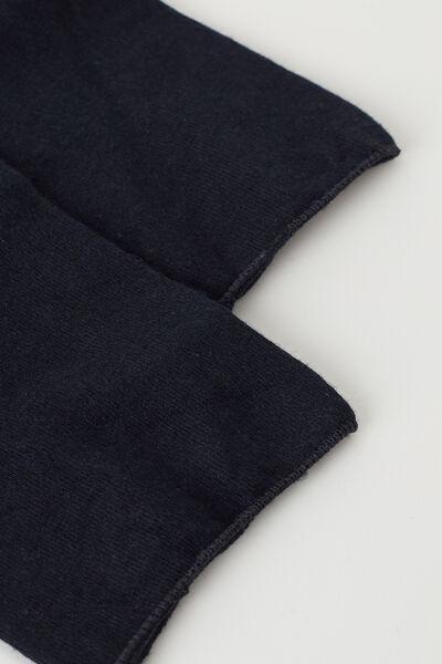 جوارب قطن قصيرة منسوجة زرقاء, Blue, large image number 2