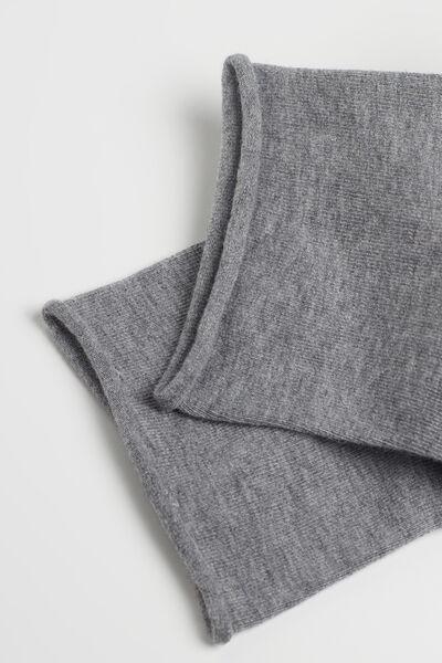 Grey Extra Short Flat-Knit Bandless Socks - One-Size, Grey Blend, large image number 1