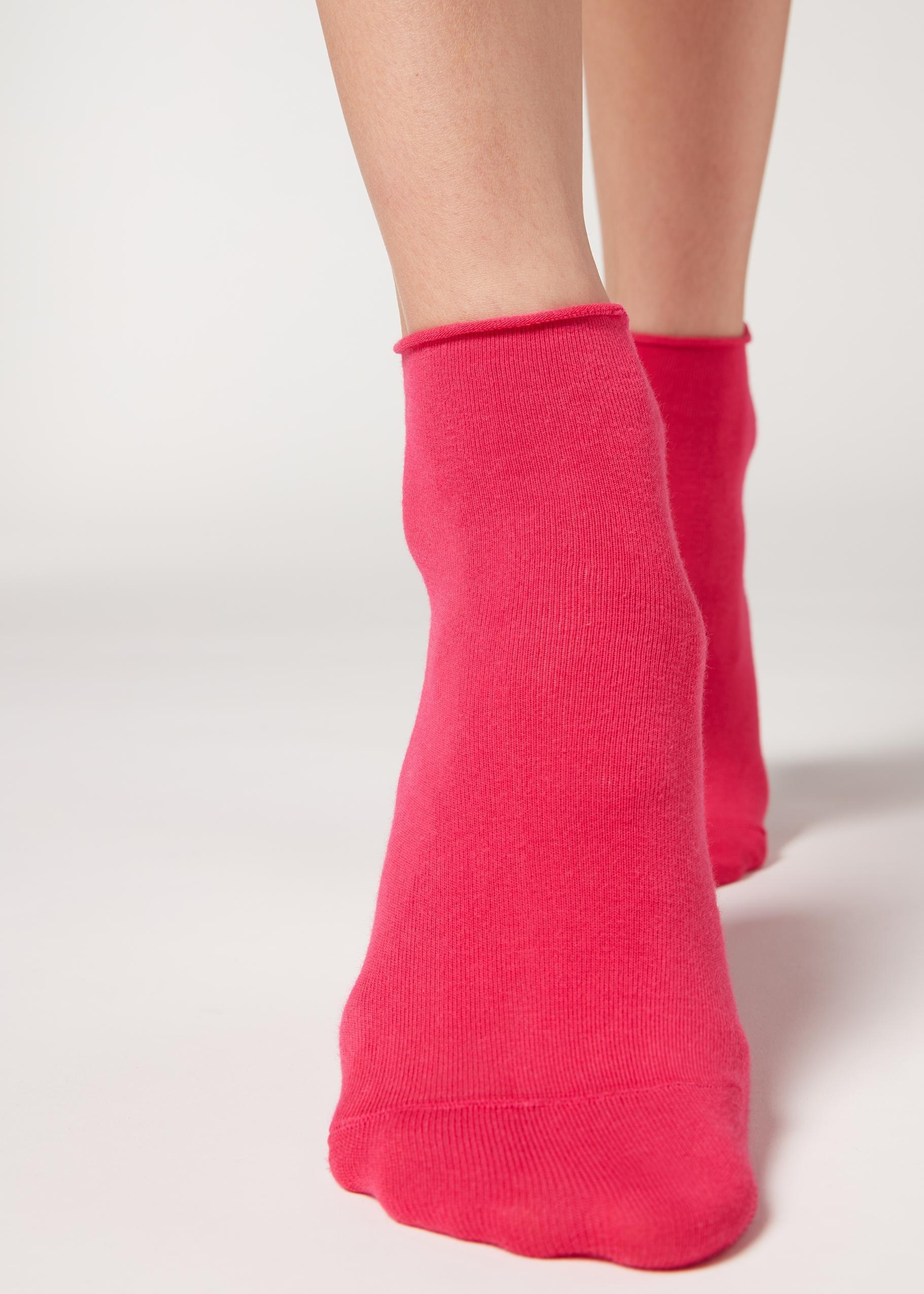 جوارب قطنية قصيرة للغاية محبوكة بدون أربطة من أزاليا وردية اللون ، للنساء - مقاس واحد, 5501_8850, large image number 0