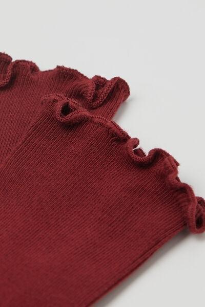 Red Glitter Short Socks, 5501_332D, large image number 2