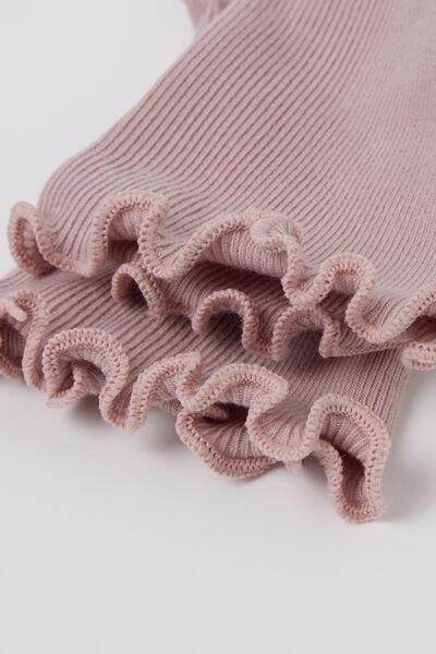Pink Ribbed Socks, 5501_444D, large image number 1