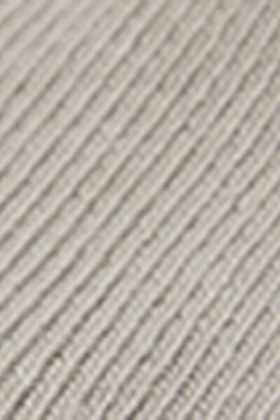 Beige Ribbed Socks, 5501_445D, medium