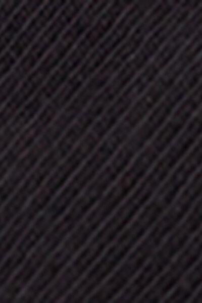 Black Short Ribbed Cotton Socks, 5501_460D, large image number 2