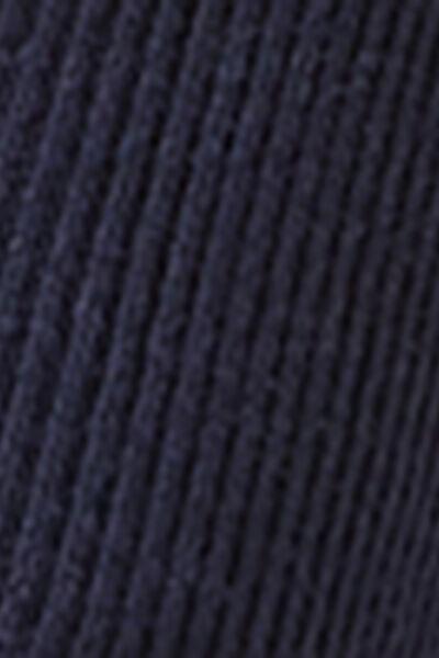 Blue Ribbed Cotton Socks, 5501_462D, large image number 3