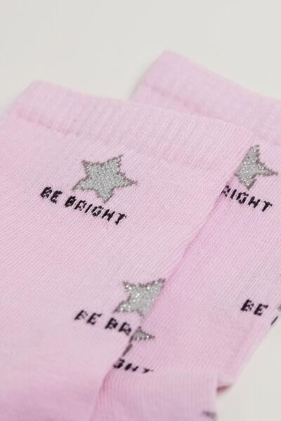 Lilac Good Vibes All-Over Print Short Socks, , large image number 1