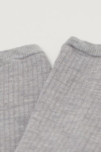 Grey Soft Trim Cashmere Short Socks, 5501_194D, large image number 2