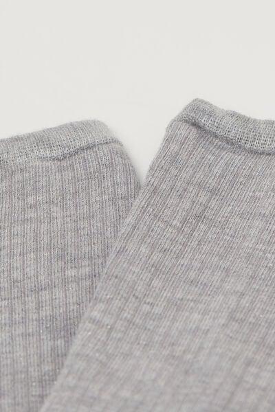 Grey Soft Trim Cashmere Short Socks, 5501_194D, medium