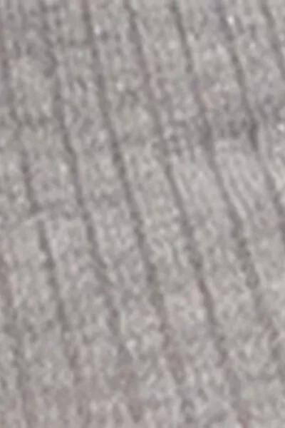 Grey Soft Trim Cashmere Short Socks, 5501_194D, large image number 3