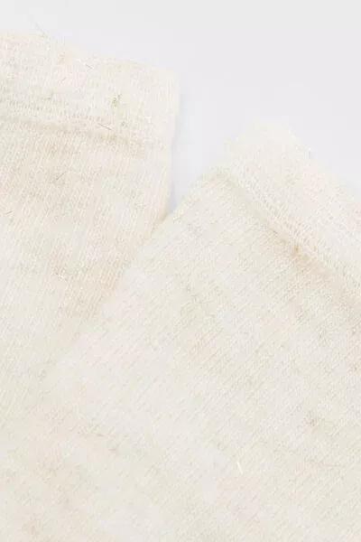 White Short Glitter Cashmere Socks, 5501_208D, large image number 1