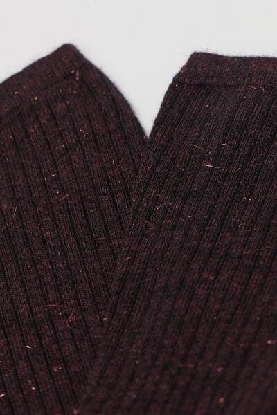 Black Soft Trim Cashmere Short Socks, 5501_209D, medium