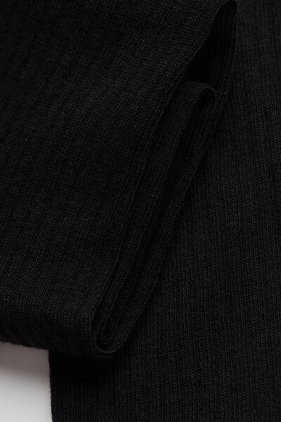 Black Ribbed Short Socks, 5501_9773, large image number 2