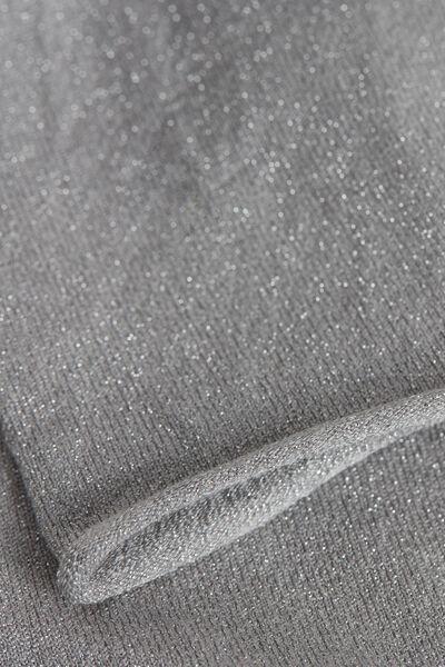 Grey Glitter Soft Edge Short Socks, Kids, , large image number 1