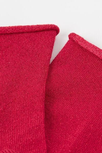 Pink Glitter Soft Edge Short Socks, Black Avocado, large image number 1