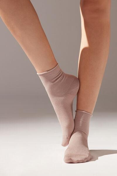 Calzedonia Pink Glitter Soft Edge Short Socks