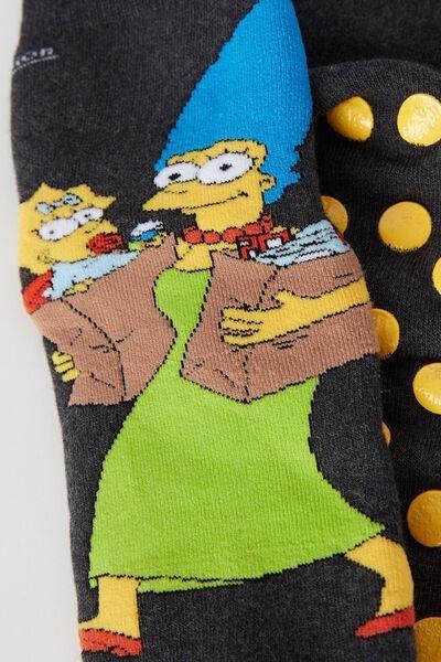 Grey The Simpsons Non-Slip Socks, , large image number 2