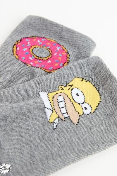 Grey The Simpsons Short Socks, , large image number 1