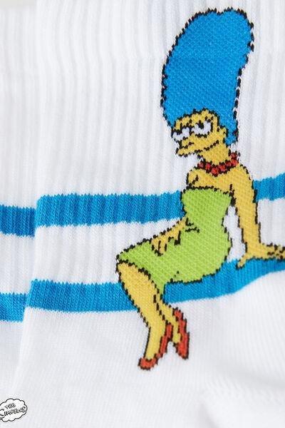 White The Simpsons Short Sport Socks, , large image number 1