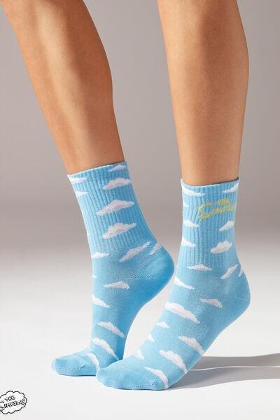 Blue The Simpsons Short Sport Socks, , large image number 0
