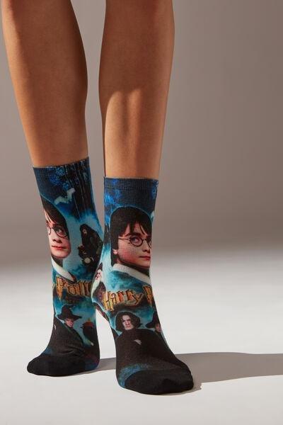 Blue Harry Potter Short Socks, , large image number 0