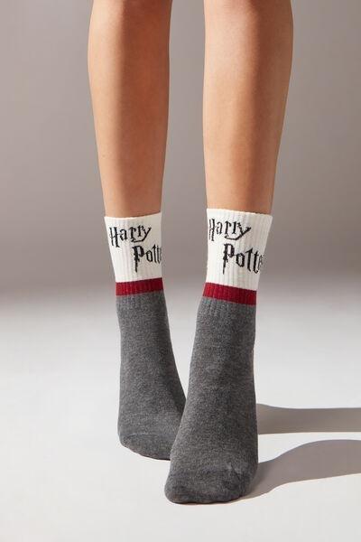 Grey Harry Potter Short Sport Socks, , large image number 0