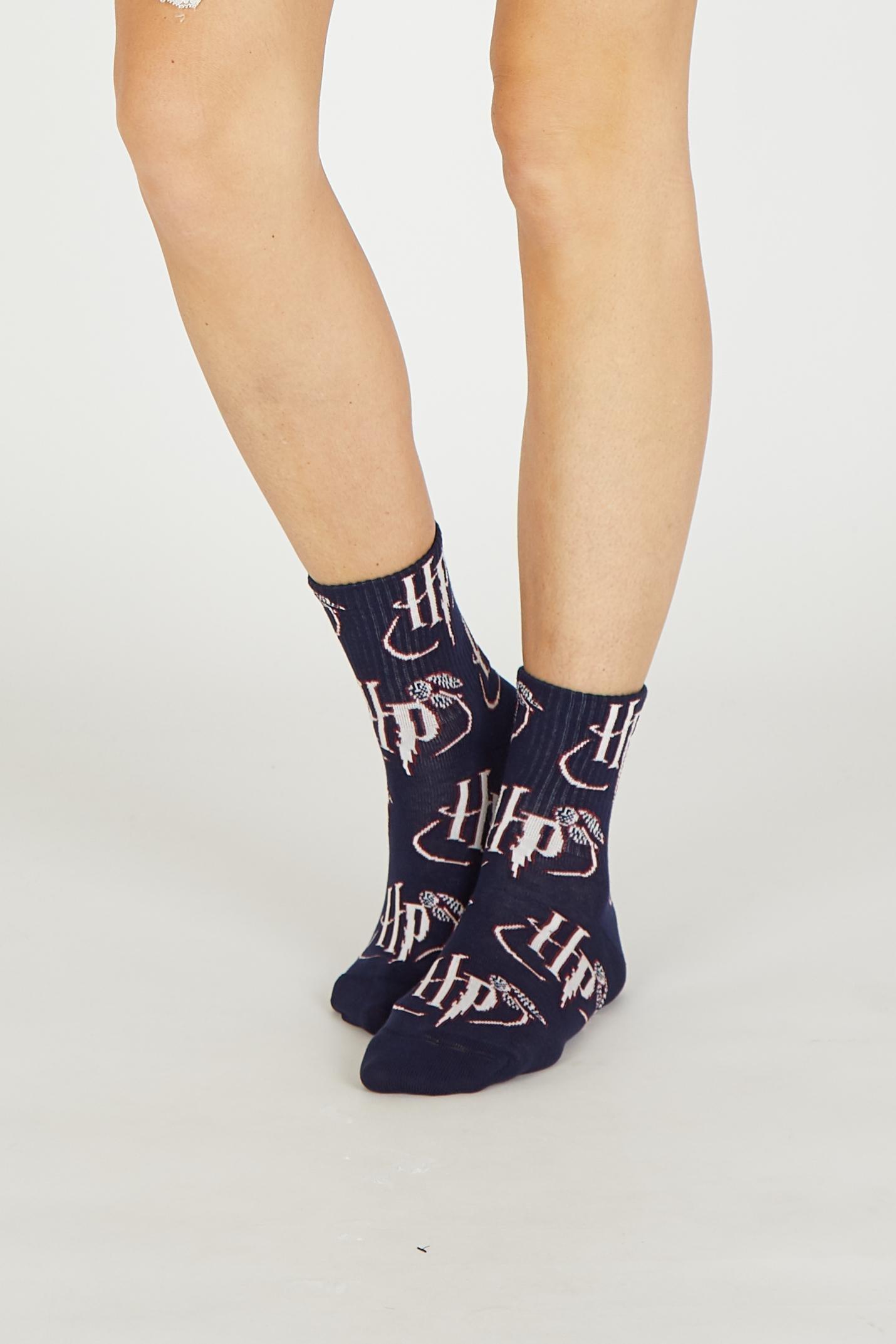 Navy Harry Potter Short Sport Socks, , large image number 0