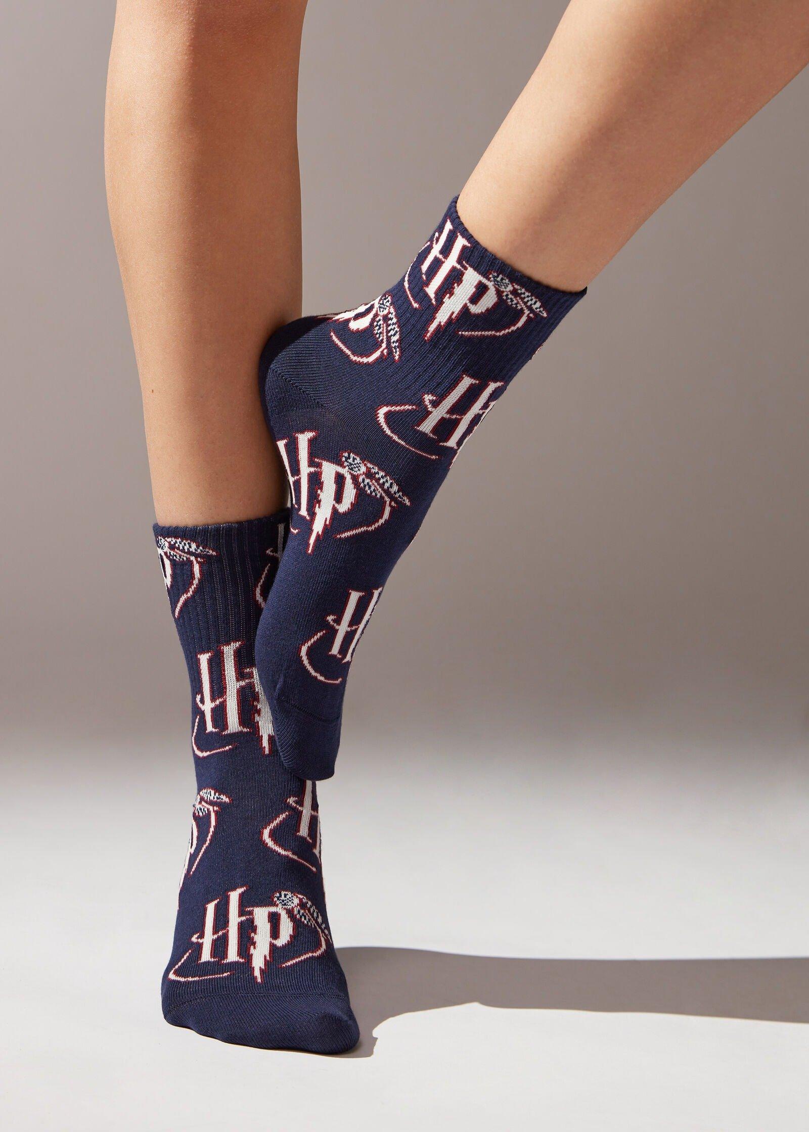 Navy Harry Potter Short Sport Socks, , large image number 1
