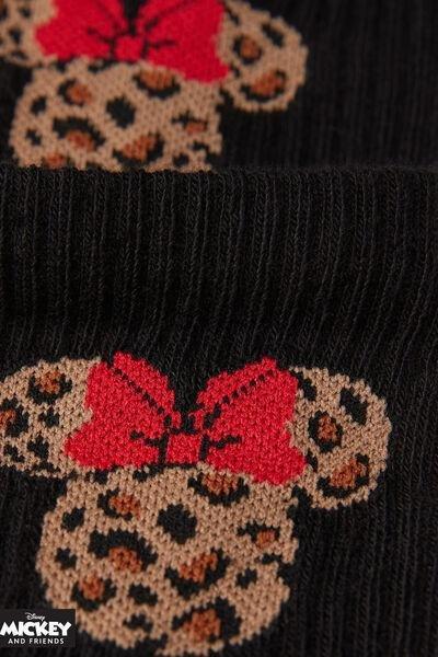 Black All-Over Disney Short Socks, , large image number 1