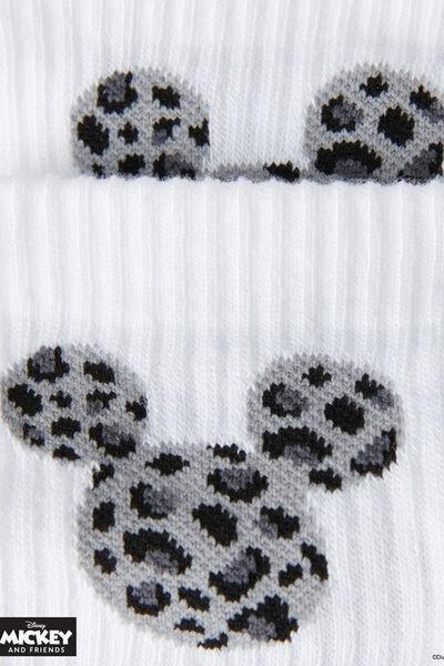 White All-Over Disney Short Socks, , large image number 1