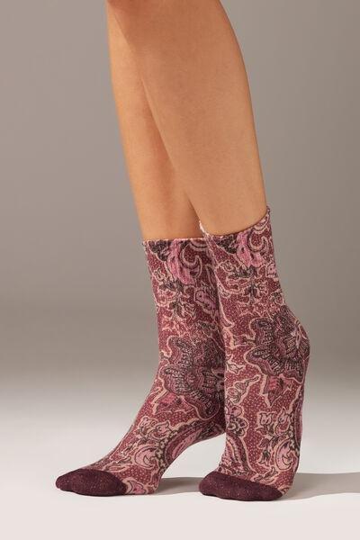 Animal Print Short Socks with Glitter - Short socks - Calzedonia