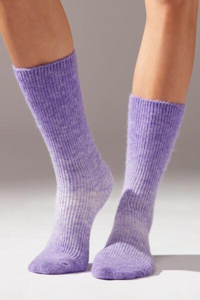 Purple Shaded Soft Short Socks, , large image number 1