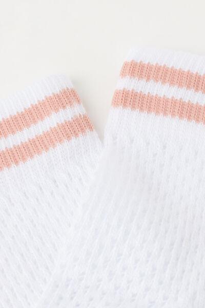 Pink Openwork Short Socks, , large image number 1