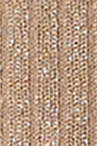 Beige Glitter Ribbed Socks, 5501_172D, large image number 3
