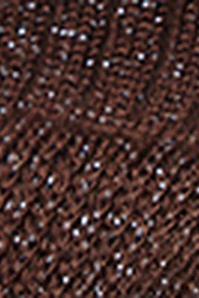 Brown Glitter Ribbed Cotton Socks, 5501_443D, large image number 3