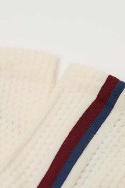 Cream Side Band Socks, 5501_169D, large image number 2