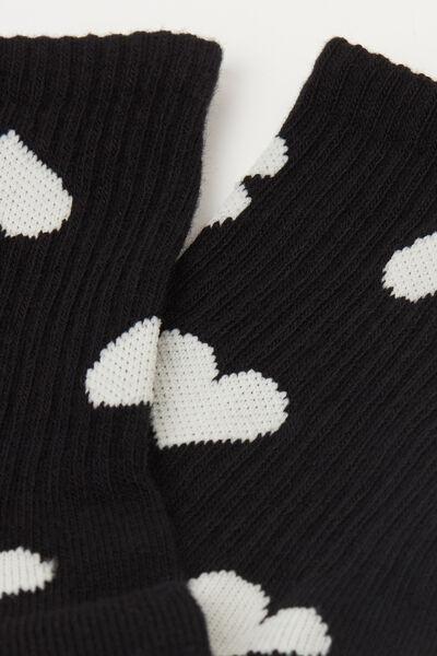 Black Printed Socks, 5501_228D, large image number 1