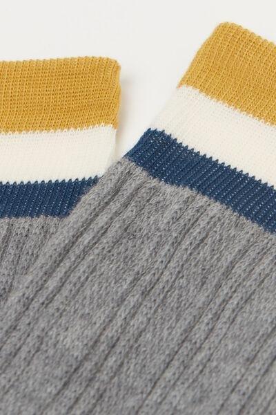 Multicolour Trimmed Woven Socks, 5501_288D, large image number 2