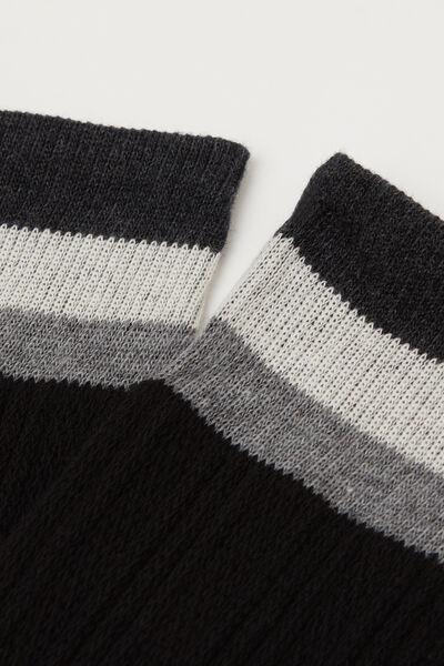 Multicolour Trimmed Woven Socks, 5501_289D, large image number 2