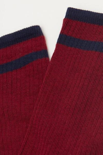 Burgundy Ribbed Socks, 5501_331D, large image number 2
