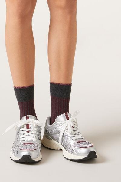 Grey Striped Socks, 5501_711, large image number 0