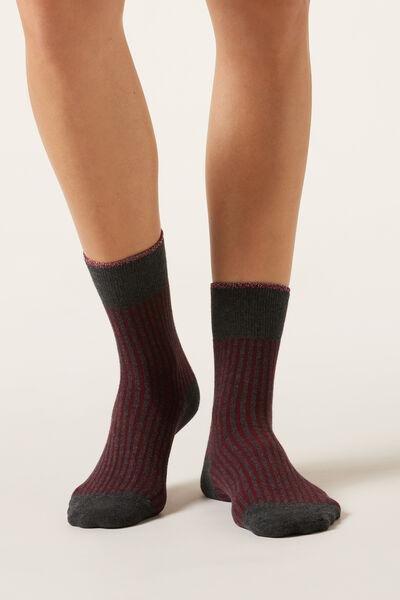 Grey Striped Socks, 5501_711, large image number 1