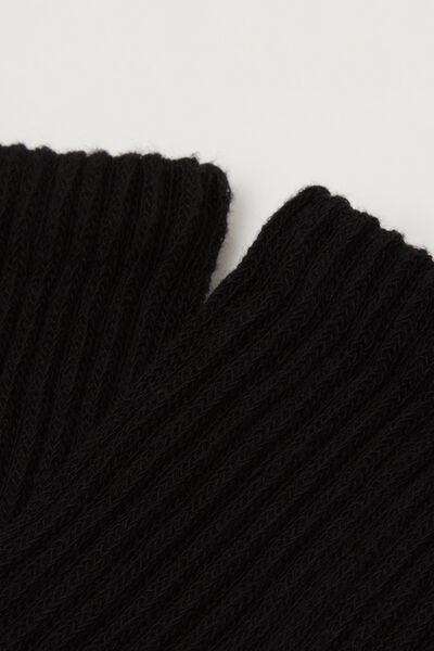 Black Plain Ankle Socks, Black, large image number 2