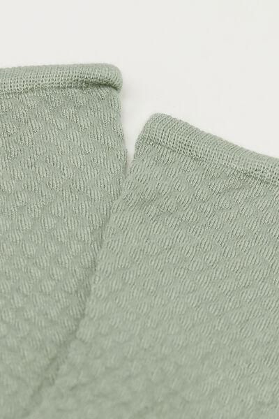 Green Woven Socks With Cashmere, 5501_207D, large image number 3